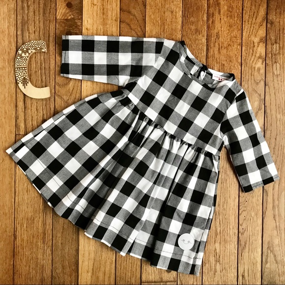 Smiling Button Other - NWOT Smiling Button Black Plaid Winnie Dress   *M2